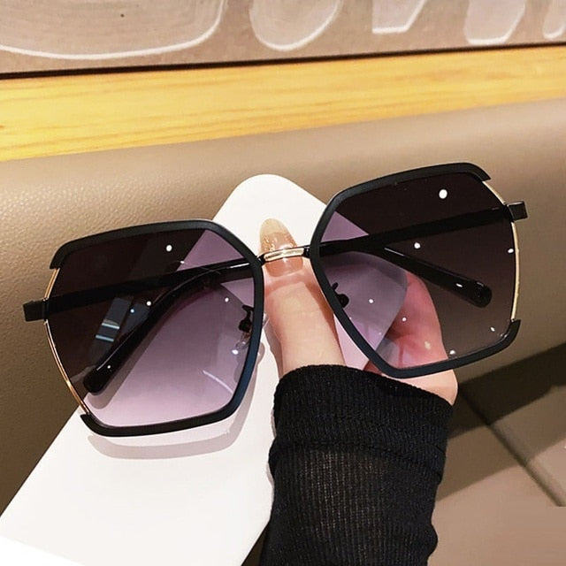 2021 Fashion Cat Eye Sunglasses Women Brand Designer Retro Square Blue  Purple Eyewear Female Nails Sun Glasses Shades UV400 Men